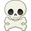 download Cute Skull clipart image with 0 hue color