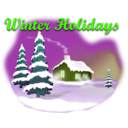 download Winter Holiday Scene clipart image with 45 hue color