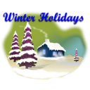download Winter Holiday Scene clipart image with 180 hue color