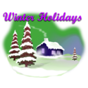 download Winter Holiday Scene clipart image with 225 hue color