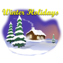 download Winter Holiday Scene clipart image with 0 hue color