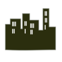 download Buildings Icon clipart image with 225 hue color