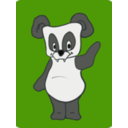 download Friendly Panda clipart image with 0 hue color