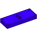 download Dollars clipart image with 135 hue color