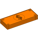 download Dollars clipart image with 270 hue color