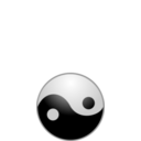 download Ying Yang clipart image with 0 hue color