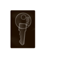 download X Ray Key clipart image with 180 hue color