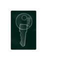 download X Ray Key clipart image with 315 hue color