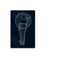 download X Ray Key clipart image with 0 hue color