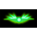 download Glowing Wing Symbol clipart image with 270 hue color