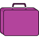 download Little Tan Suitcase clipart image with 270 hue color