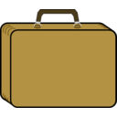 download Little Tan Suitcase clipart image with 0 hue color