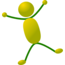 download Stickman 02 clipart image with 225 hue color