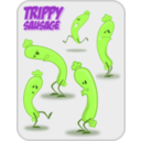 download Trippy Sausage clipart image with 90 hue color