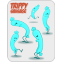 download Trippy Sausage clipart image with 180 hue color