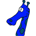 download Drawn Giraffe clipart image with 180 hue color