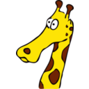 download Drawn Giraffe clipart image with 0 hue color