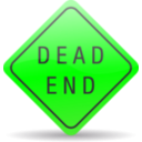 download Dead End Sign clipart image with 90 hue color