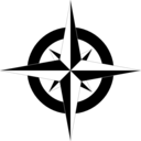 Compass Rose B W