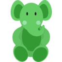 download Baby Elephant clipart image with 270 hue color