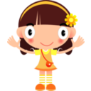 download Yellow Girl clipart image with 0 hue color