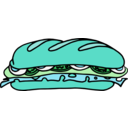 download Sandwich One clipart image with 135 hue color