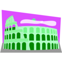 download Roman Colosseum clipart image with 90 hue color