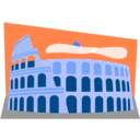 download Roman Colosseum clipart image with 180 hue color