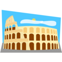 download Roman Colosseum clipart image with 0 hue color