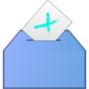 download Vote No Icon clipart image with 180 hue color