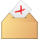 download Vote No Icon clipart image with 0 hue color