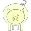 download The Pig clipart image with 90 hue color