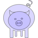 download The Pig clipart image with 270 hue color