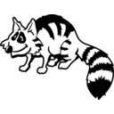 download Raccoon clipart image with 225 hue color