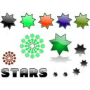 download Mixed Stars clipart image with 135 hue color
