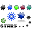 download Mixed Stars clipart image with 225 hue color