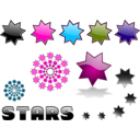 download Mixed Stars clipart image with 315 hue color