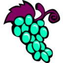 download Simple Fruit Grapes clipart image with 225 hue color