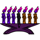 download Kwanzaa Kinara Kwanzaa Candles clipart image with 270 hue color