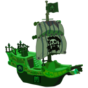 download Pirate Ship clipart image with 90 hue color