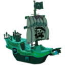 download Pirate Ship clipart image with 135 hue color