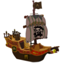 download Pirate Ship clipart image with 0 hue color