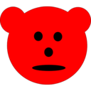 download Red Bear clipart image with 0 hue color