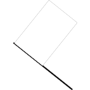 download White Flag clipart image with 0 hue color