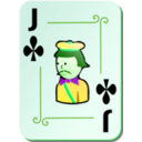 download Ornamental Deck Jack Of Clubs clipart image with 90 hue color