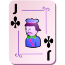 download Ornamental Deck Jack Of Clubs clipart image with 270 hue color