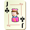 download Ornamental Deck Jack Of Clubs clipart image with 0 hue color