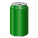 download Green Soda Can clipart image with 0 hue color