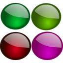 download Glossy Orbs 1 clipart image with 135 hue color