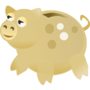 download Piggy Bank clipart image with 45 hue color